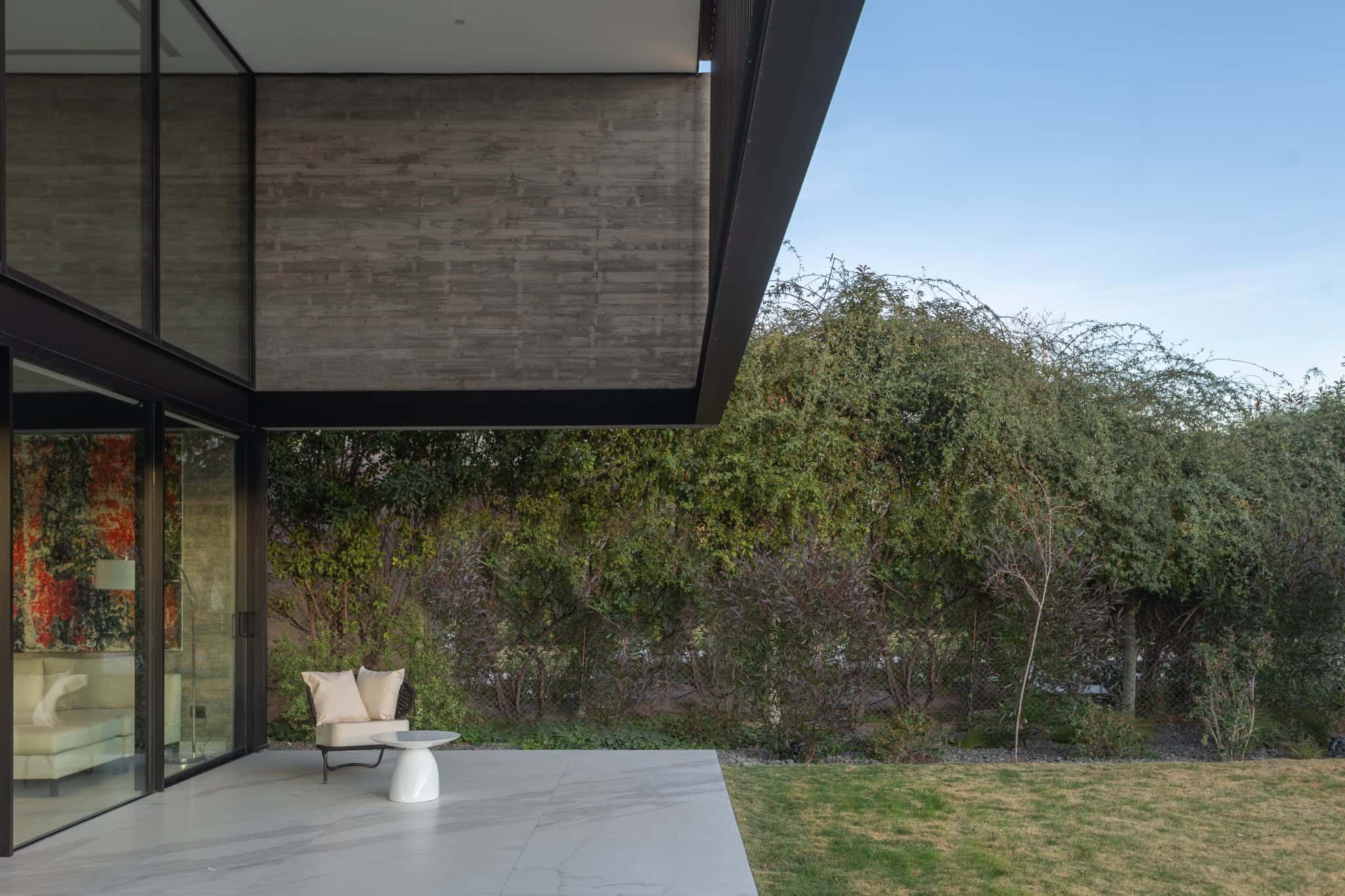 Corner Terrace Concrete Wall Detail A4Estudio Casa EE by A4estudio - Corner terrace concrete wall detail a4estudio