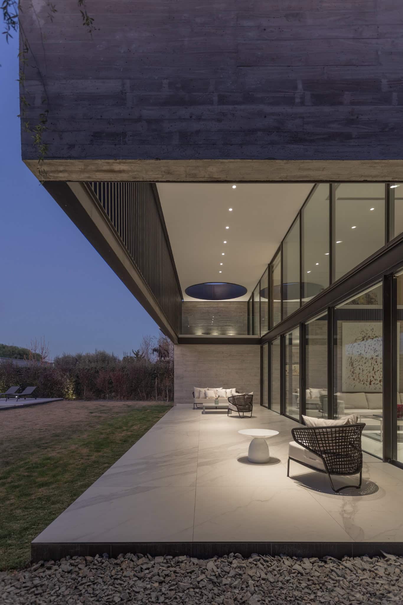 Covered Terrace Night Lighting A4Estudio Casa EE by A4estudio - Covered terrace night lighting a4estudio