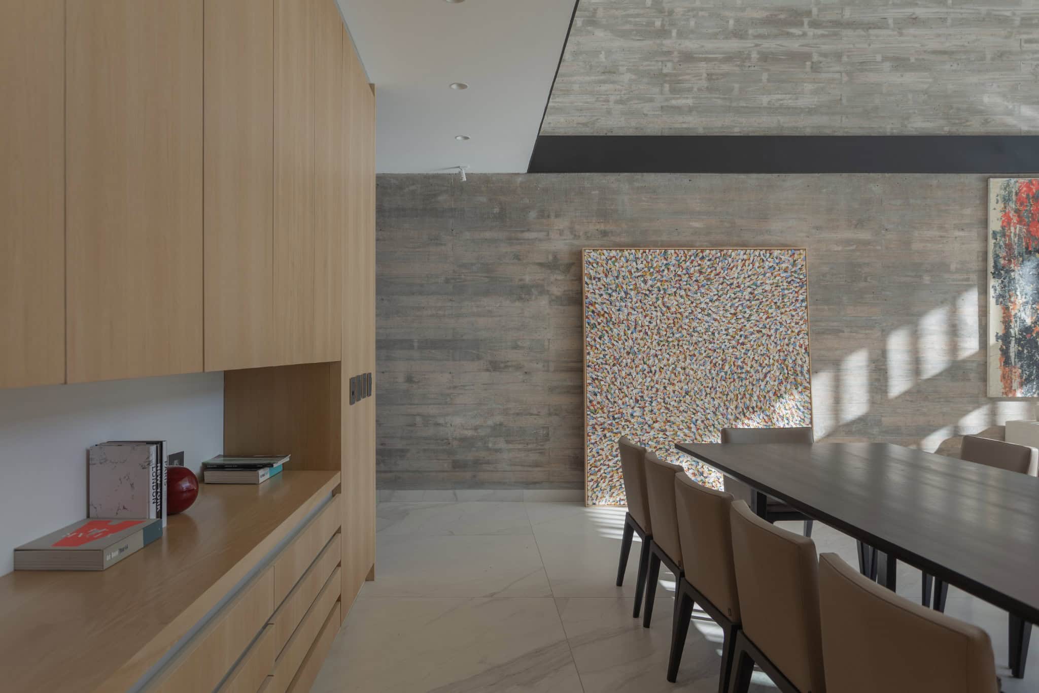 Dining Room Wood Panel Wall Art A4Estudio Casa EE by A4estudio - Dining room wood panel wall art a4estudio