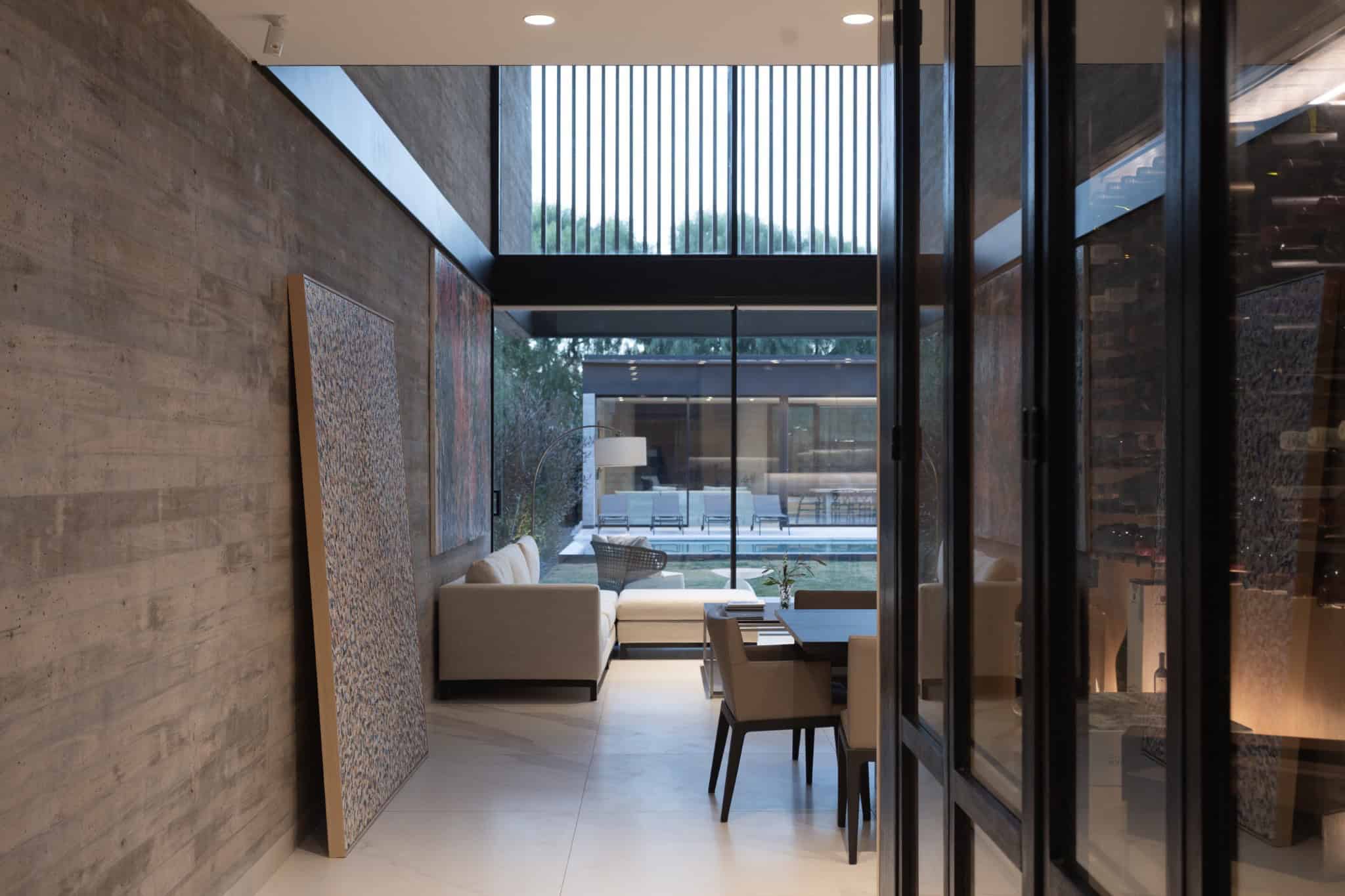 Entry Hallway View To Garden A4Estudio Casa EE by A4estudio - Entry hallway view to garden a4estudio