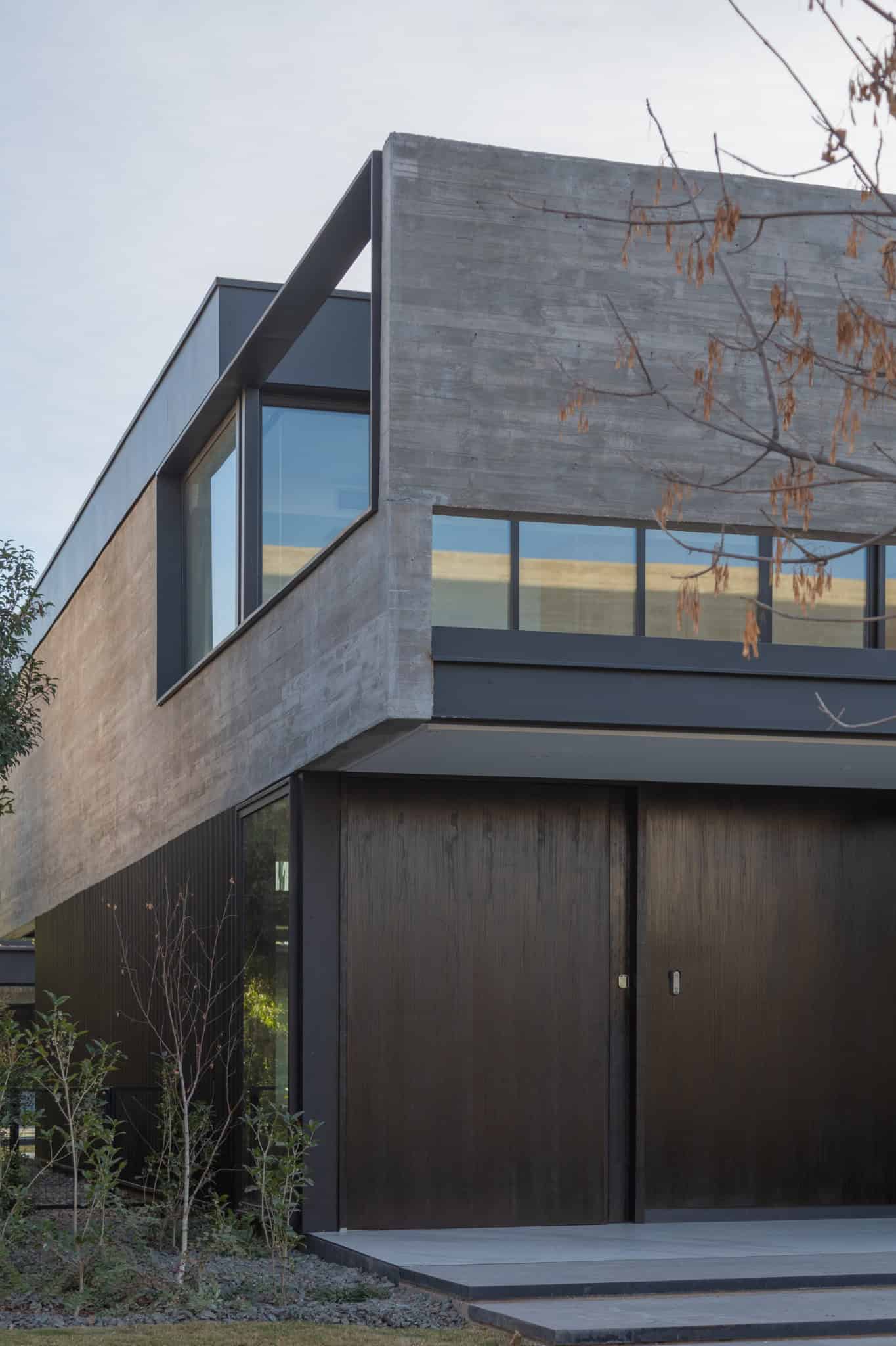 Front Corner Detail Modern House A4Estudio Casa EE by A4estudio - Front corner detail modern house a4estudio