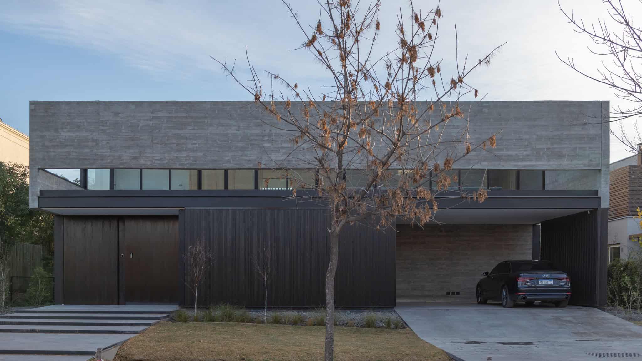 House Entrance Minimalist Façade A4Estudio Casa EE by A4estudio - House entrance minimalist façade a4estudio