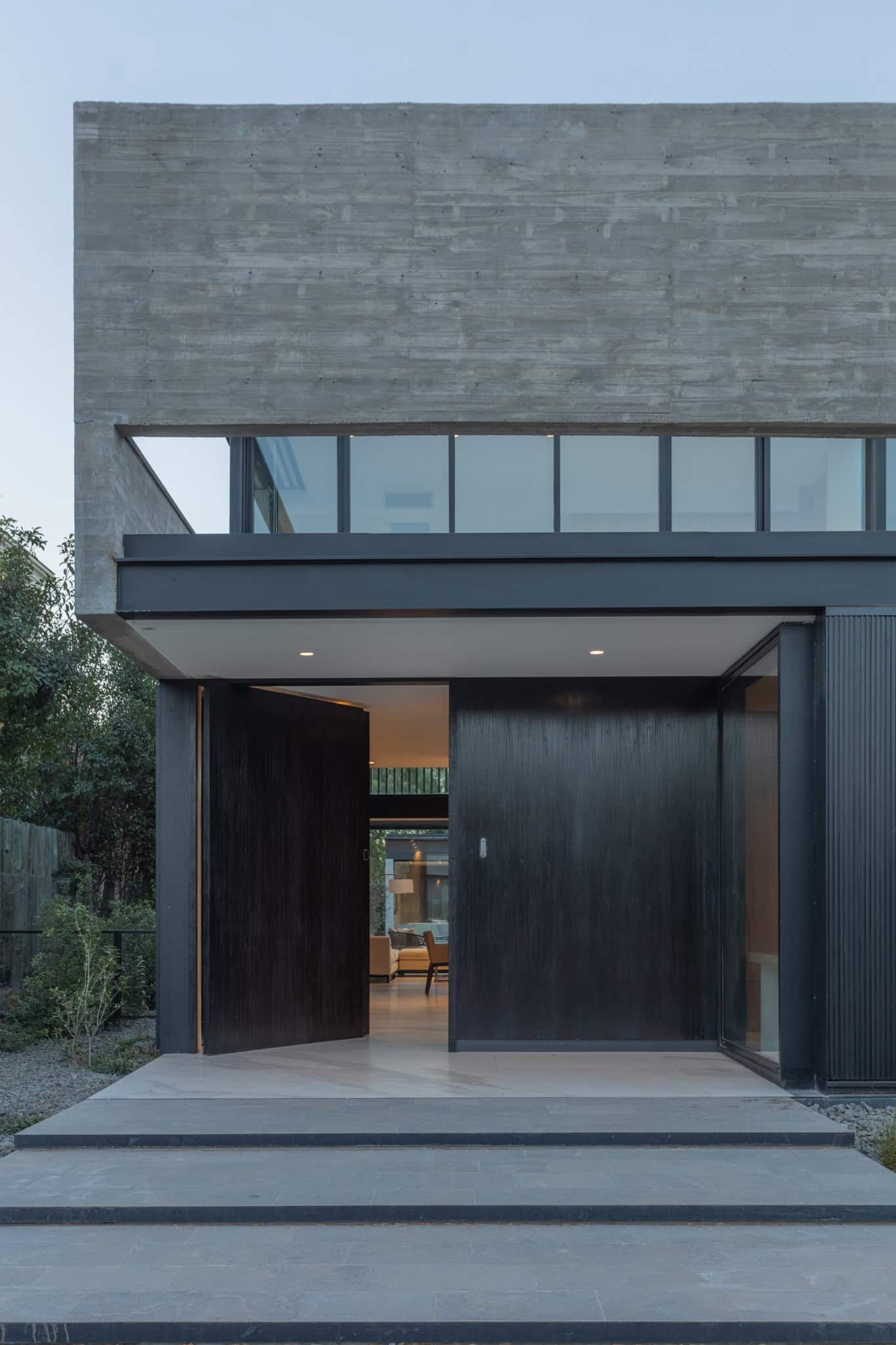 Main Entrance Dark Wood Doorway A4Estudio Casa EE by A4estudio - Main entrance dark wood doorway a4estudio