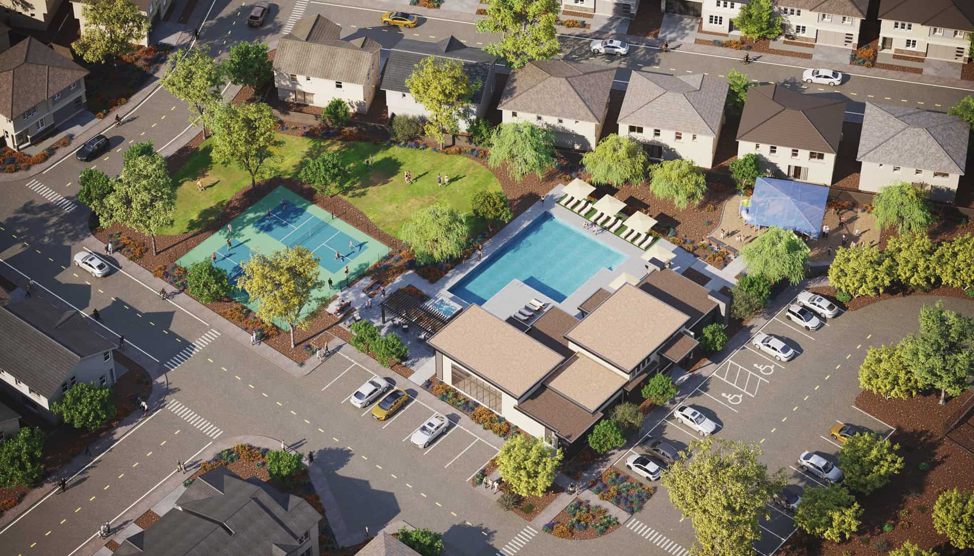 3D aerial rendering of Northern Parkway in Arizona, USA, crafted by RNDR