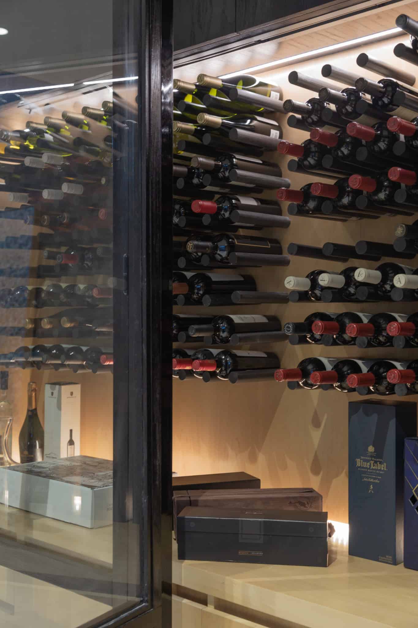 Wine Cellar Display Wooden Rack A4Estudio Casa EE by A4estudio - Wine cellar display wooden rack a4estudio