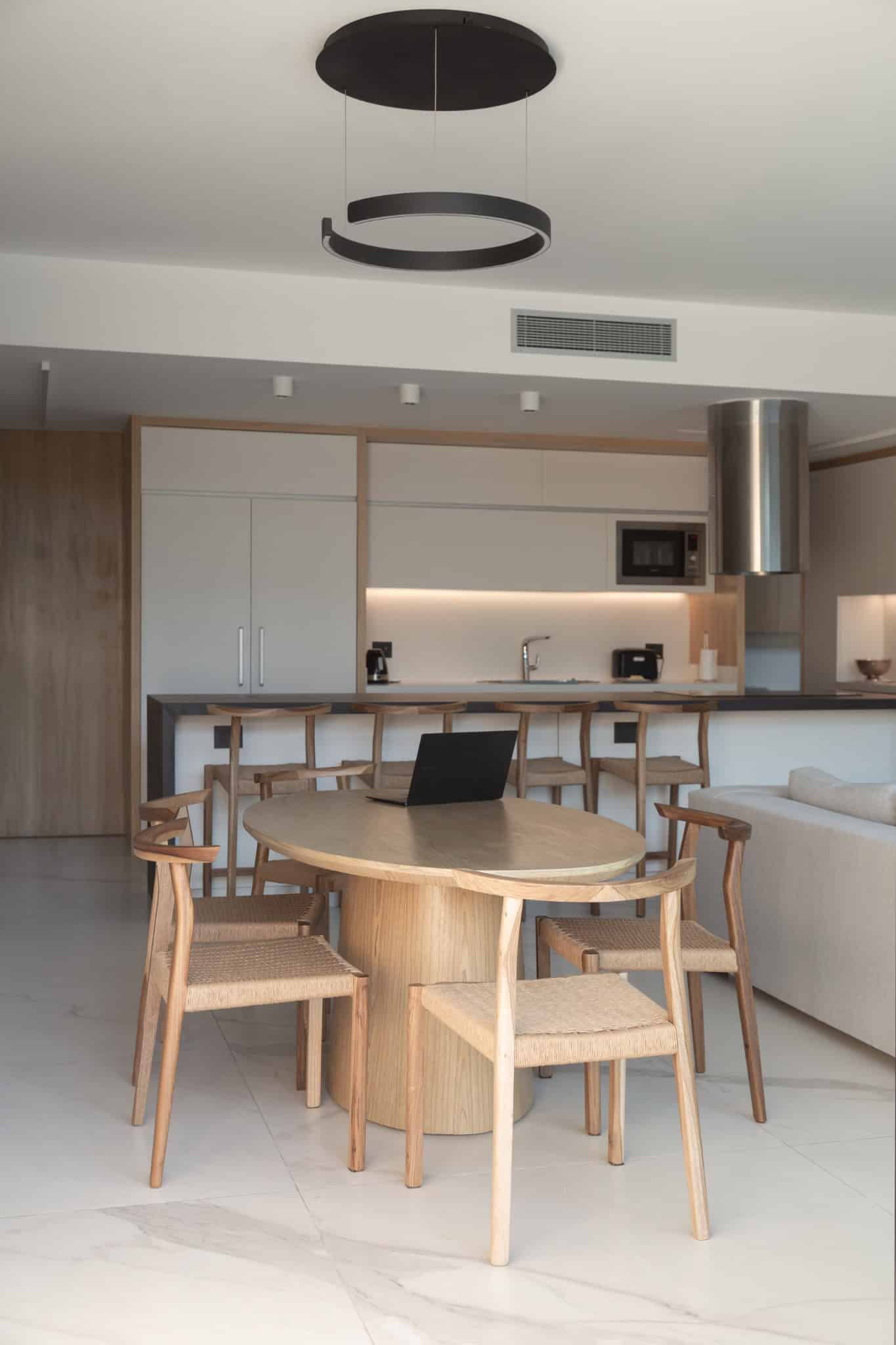 Wooden Furniture Open Kitchen Area A4Estudio Casa EE by A4estudio - Wooden furniture open kitchen area a4estudio