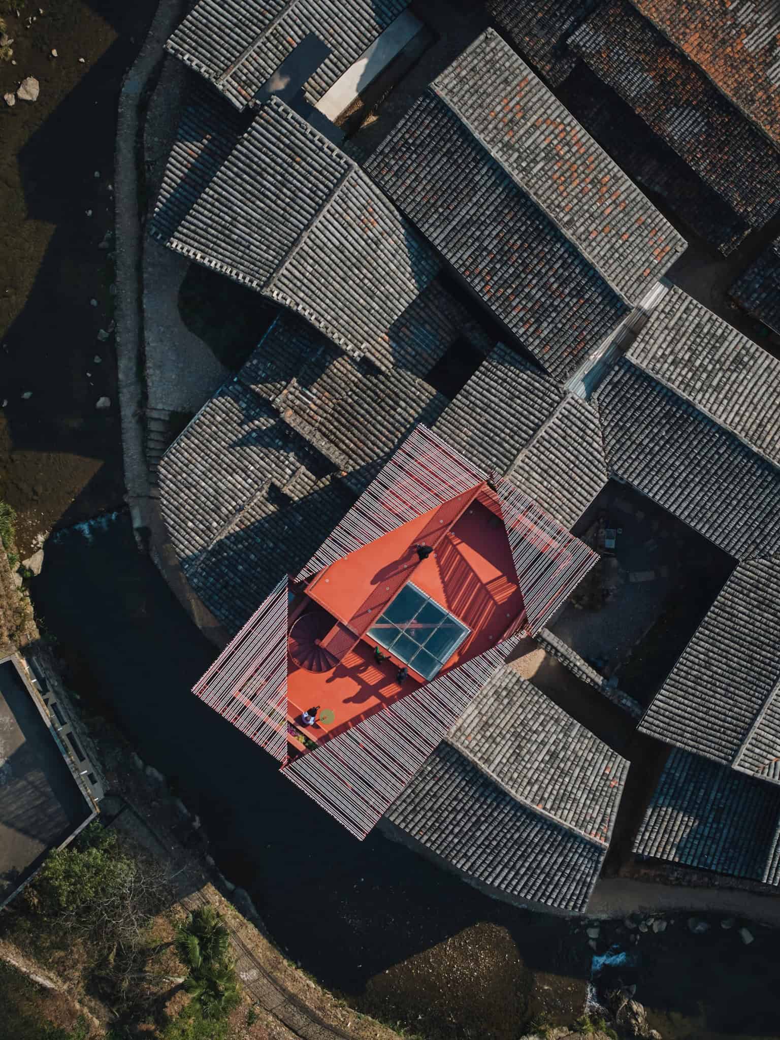 Z Museum Rooftop Four Waters Courtyard Rooftop of Z Museum inspired by traditional 'Four Waters Returning to the Courtyard' concept