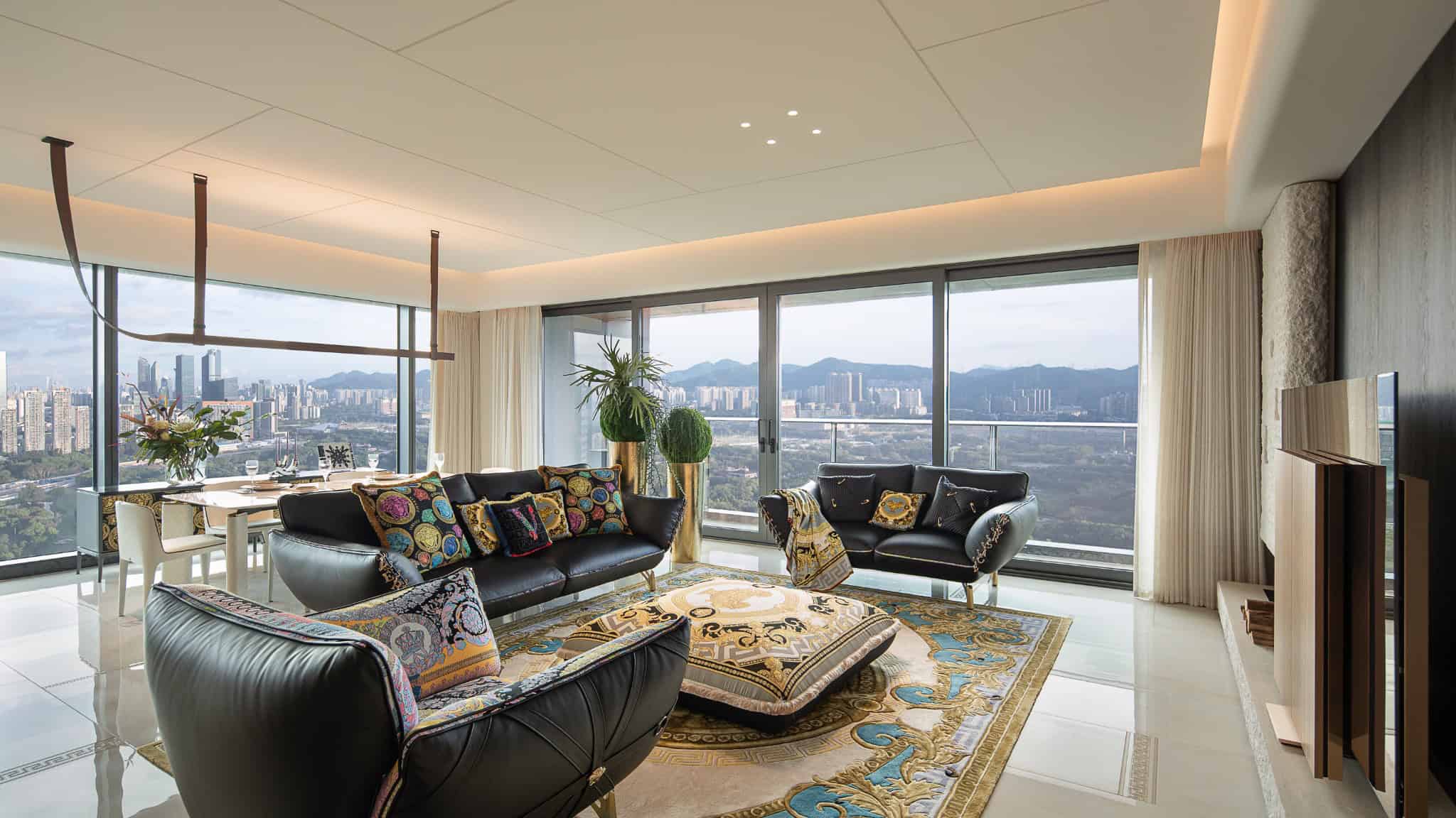 Azure Heights living room daylight view by BDSD Boundless Design, Shenzhen, China