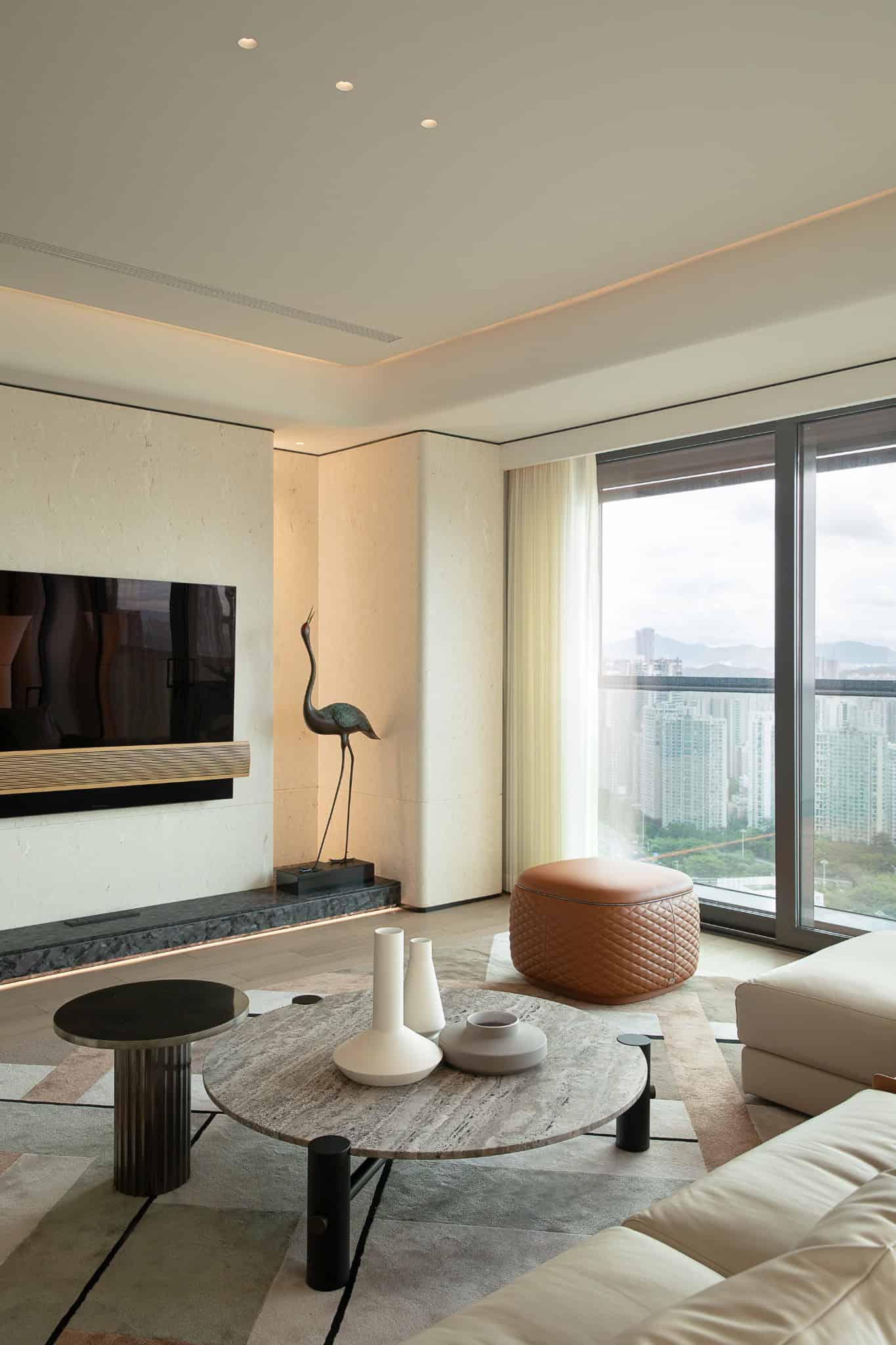 Azure Heights living tv wall sculpture by BDSD Boundless Design, Shenzhen, China