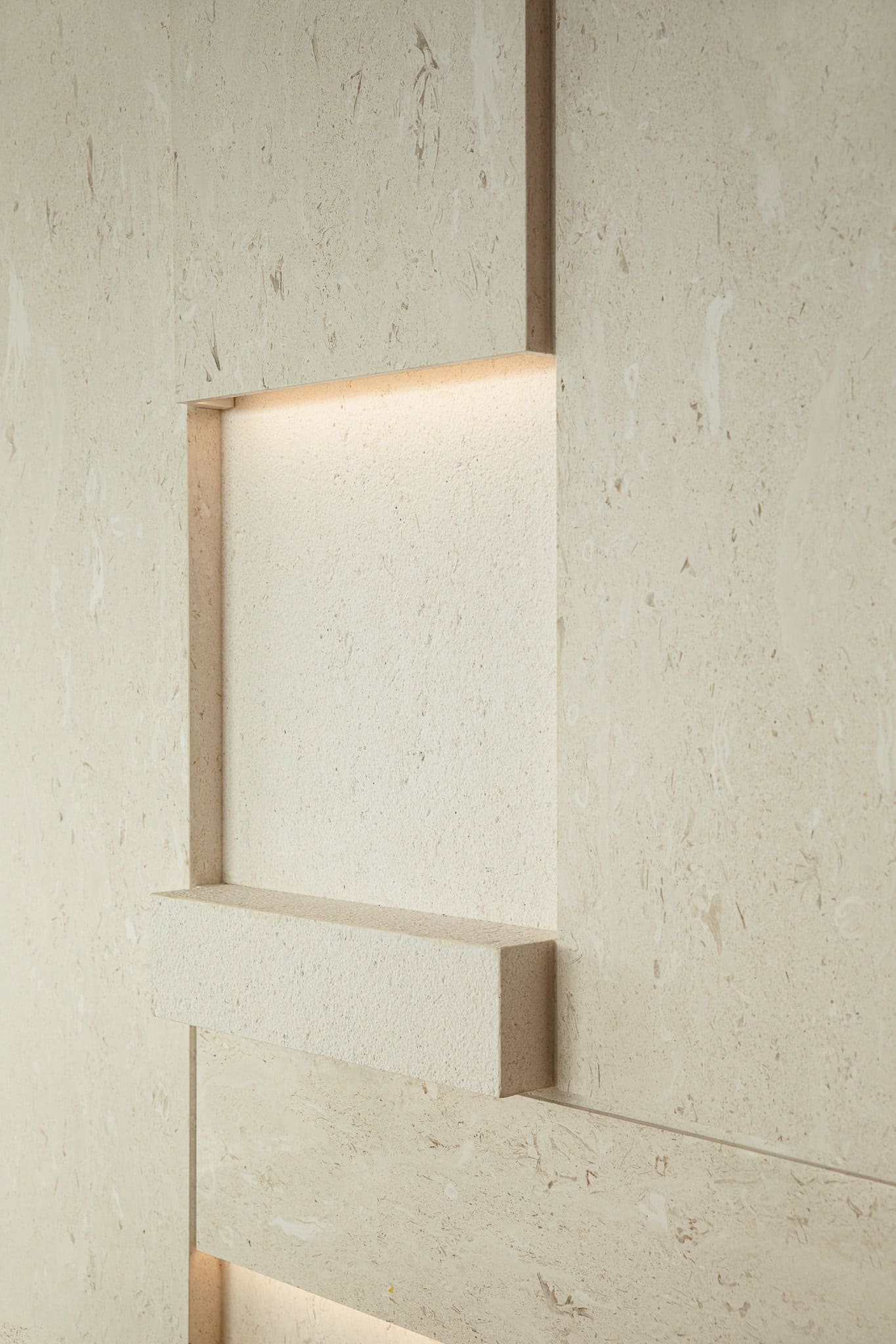 Azure Heights stone niche wall detail by BDSD Boundless Design, Shenzhen, China