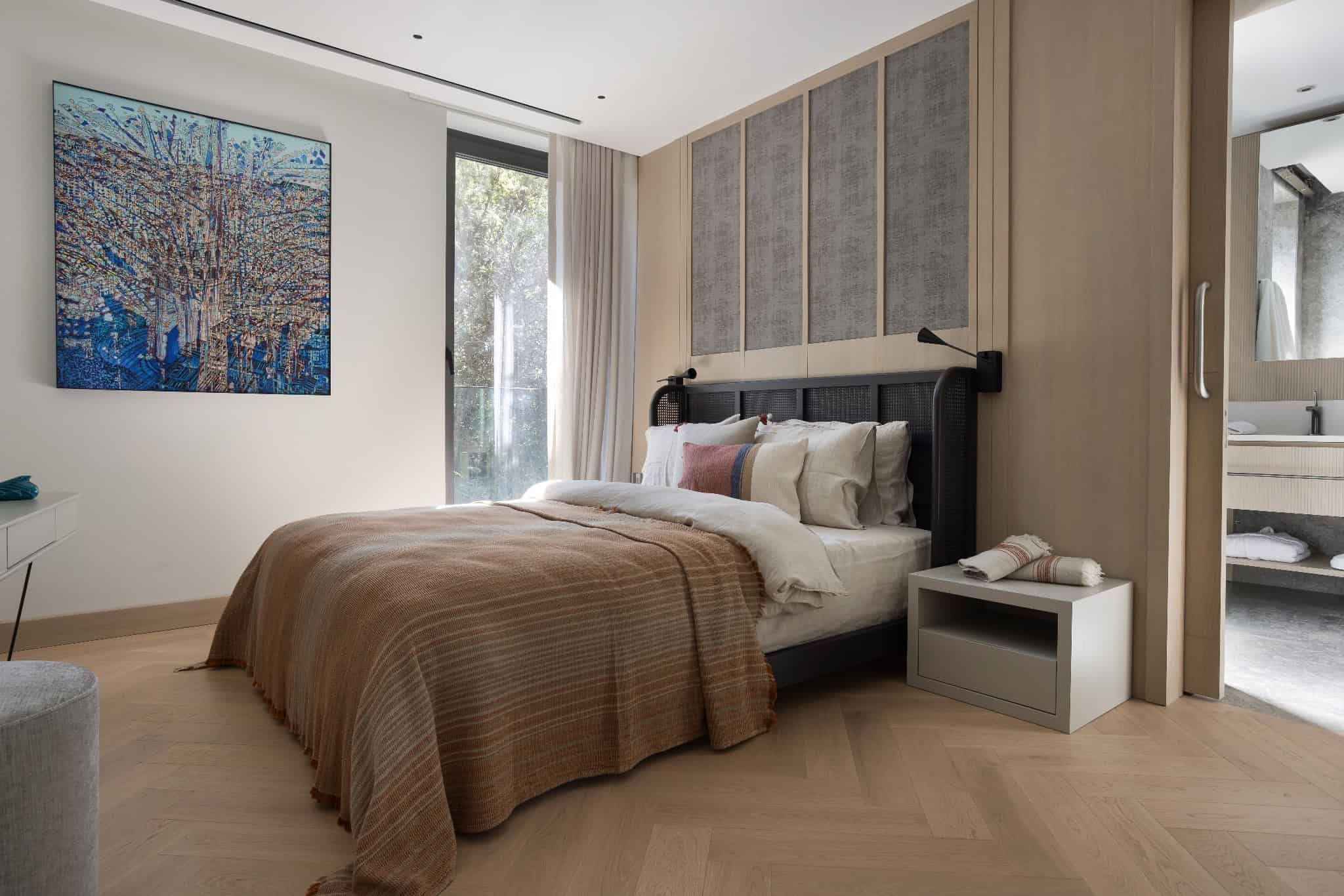 Bodrum M.M House Bedroom Ensuite by SCAW – Sibel Cihan Architecture Bodrum M.M House by SCAW – Sibel Cihan Architecture, bedroom ensuite in Demirbükü Bay, Bodrum, Turkey