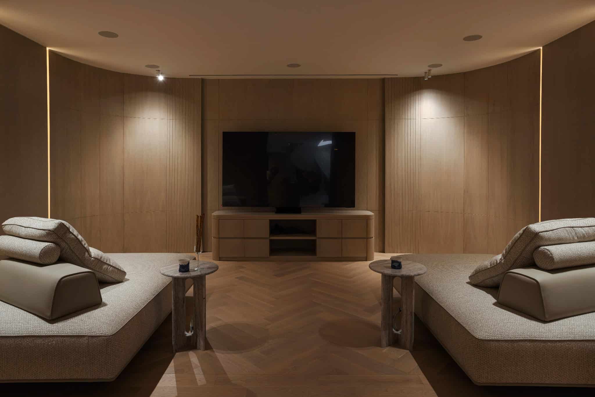 Bodrum M.M House Home Theater by SCAW – Sibel Cihan Architecture Bodrum M.M House by SCAW – Sibel Cihan Architecture, home theater in Demirbükü Bay, Bodrum, Turkey