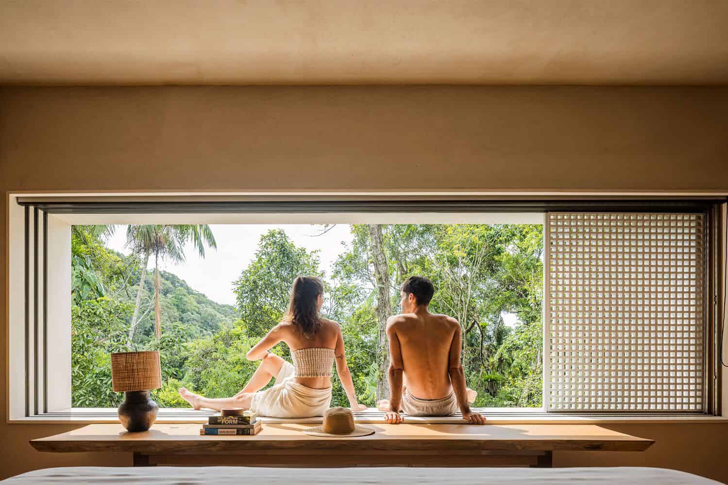 Canopy House Bedroom Window Forest View by Studio MK27 Canopy House by Studio MK27 – bedroom window with forest view, Guarujá, Brazil