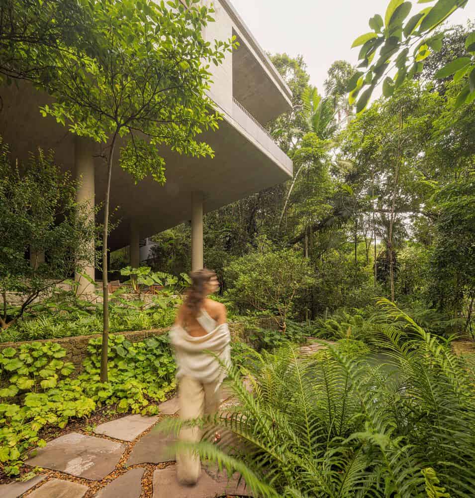 Canopy House Stilted Structure Forest by Studio MK27 Canopy House by Studio MK27 – stilted concrete structure in the forest, Guarujá, Brazil