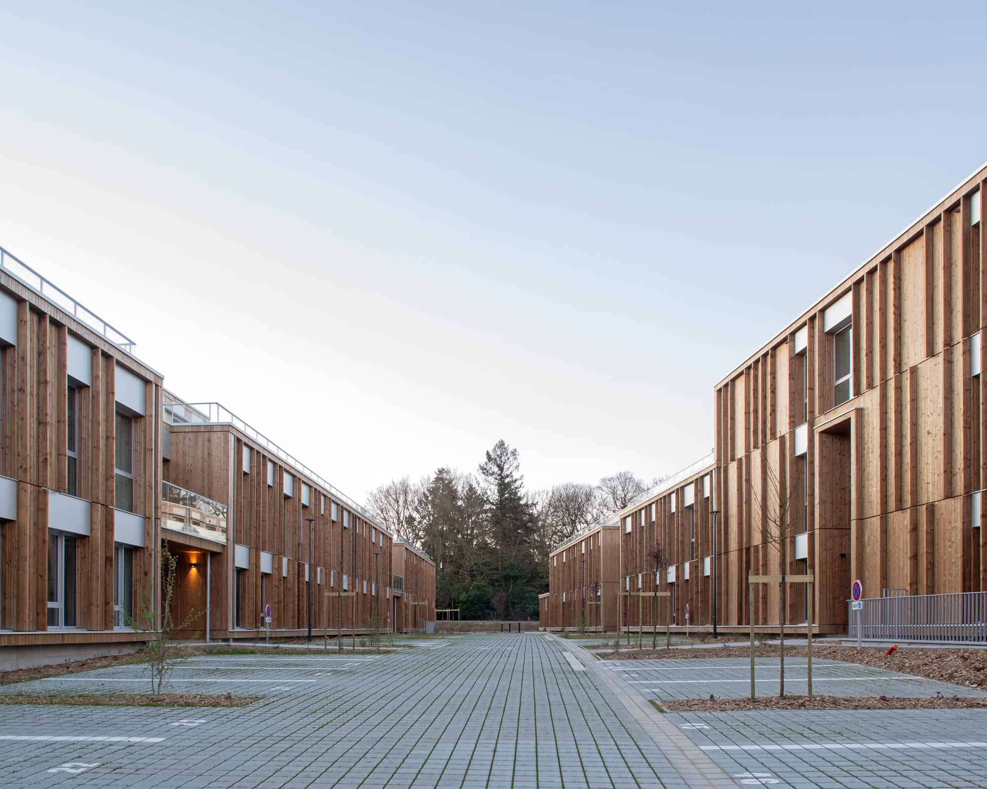 Le Chemin du Bois Harel Central Courtyard Axis by ALTA Architectes Le Chemin du Bois Harel by ALTA Architectes — Central Courtyard Axis, Rennes / Saint-Jacques-de-la-Lande, France