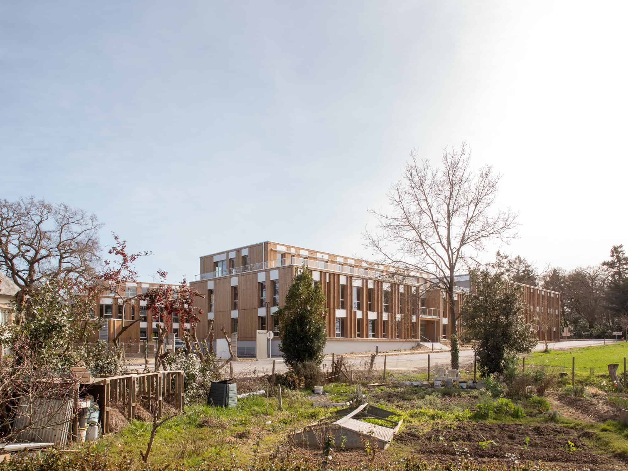 Le Chemin du Bois Harel Distant Campus View by ALTA Architectes Le Chemin du Bois Harel by ALTA Architectes — Distant Campus View, Rennes / Saint-Jacques-de-la-Lande, France