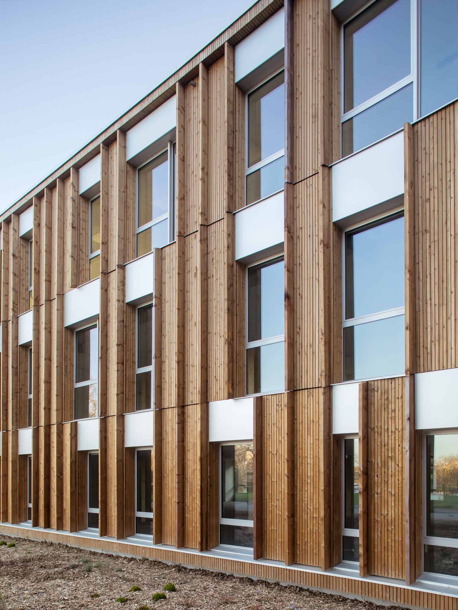 Le Chemin du Bois Harel Facade Modules Closeup by ALTA Architectes Le Chemin du Bois Harel by ALTA Architectes — Facade Modules Closeup, Rennes / Saint-Jacques-de-la-Lande, France