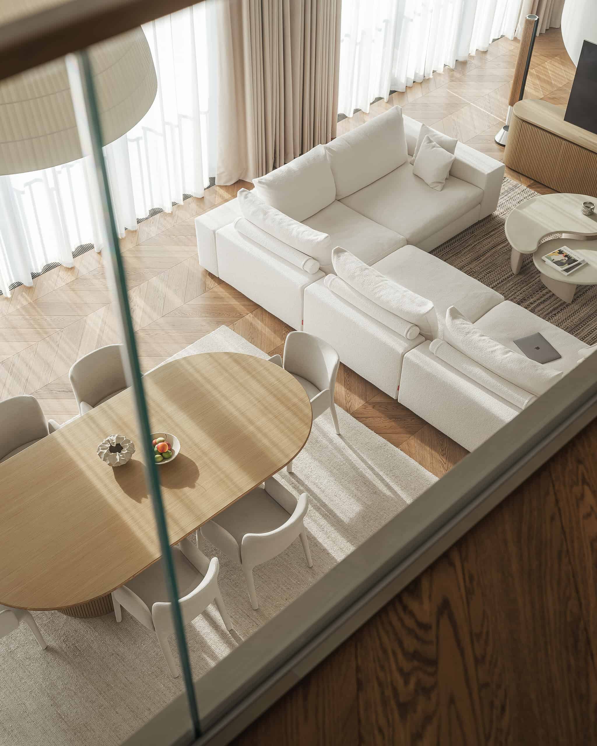 Penthouse in Cloud Nine Residence by KNKO Architectural Bureau — A 240 m² Moscow Apartment Penthouse in Cloud Nine Residence by KNKO Architectural Bureau — A 240 m² Moscow Apartment