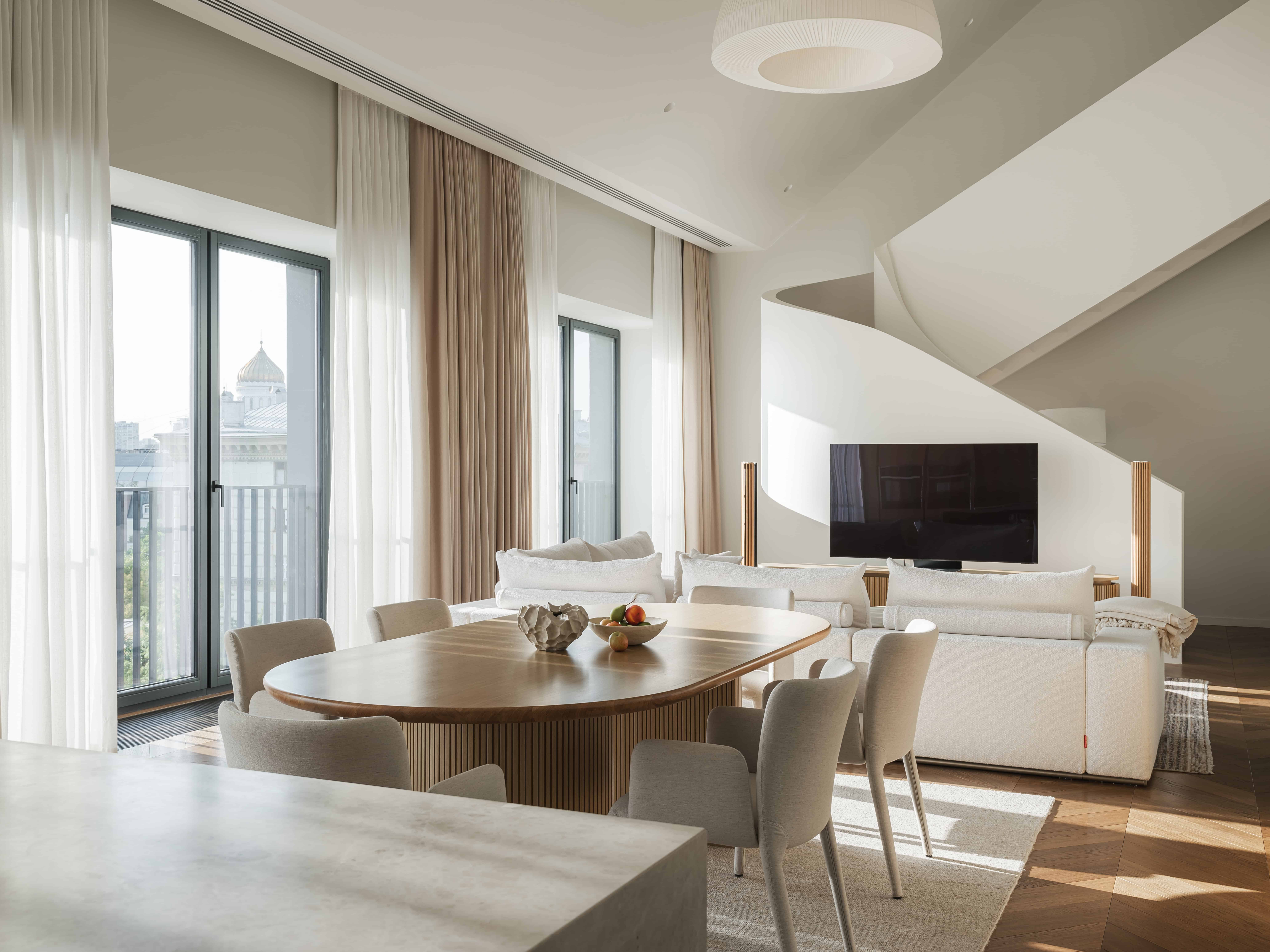 Penthouse in Cloud Nine Residence by KNKO Architectural Bureau — A 240 m² Moscow Apartment Penthouse in Cloud Nine Residence by KNKO Architectural Bureau — A 240 m² Moscow Apartment