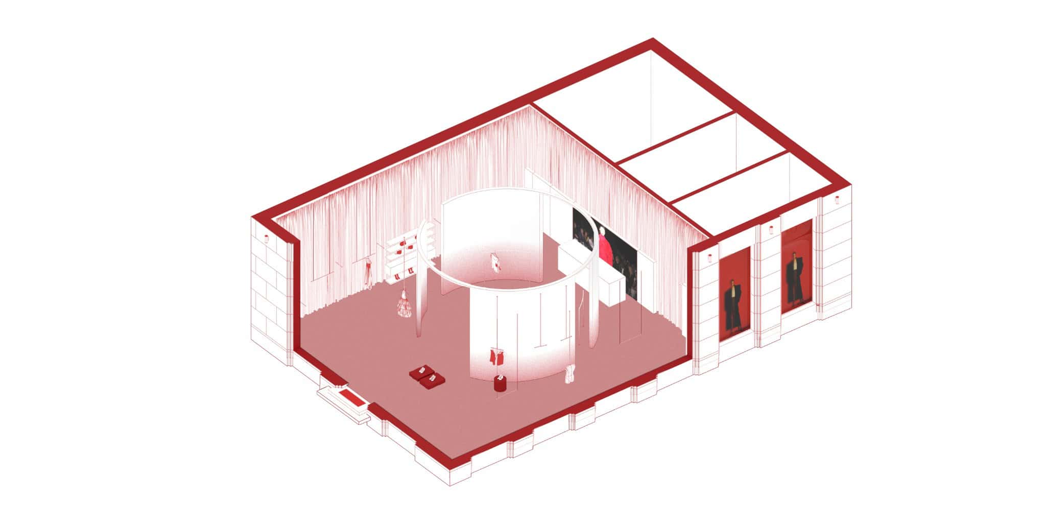 Lina Store (Linalien) Axonometric by Kateryna Turbina Lina Store (Linalien) by Kateryna Turbina — axonometric, Lisbon, Portugal