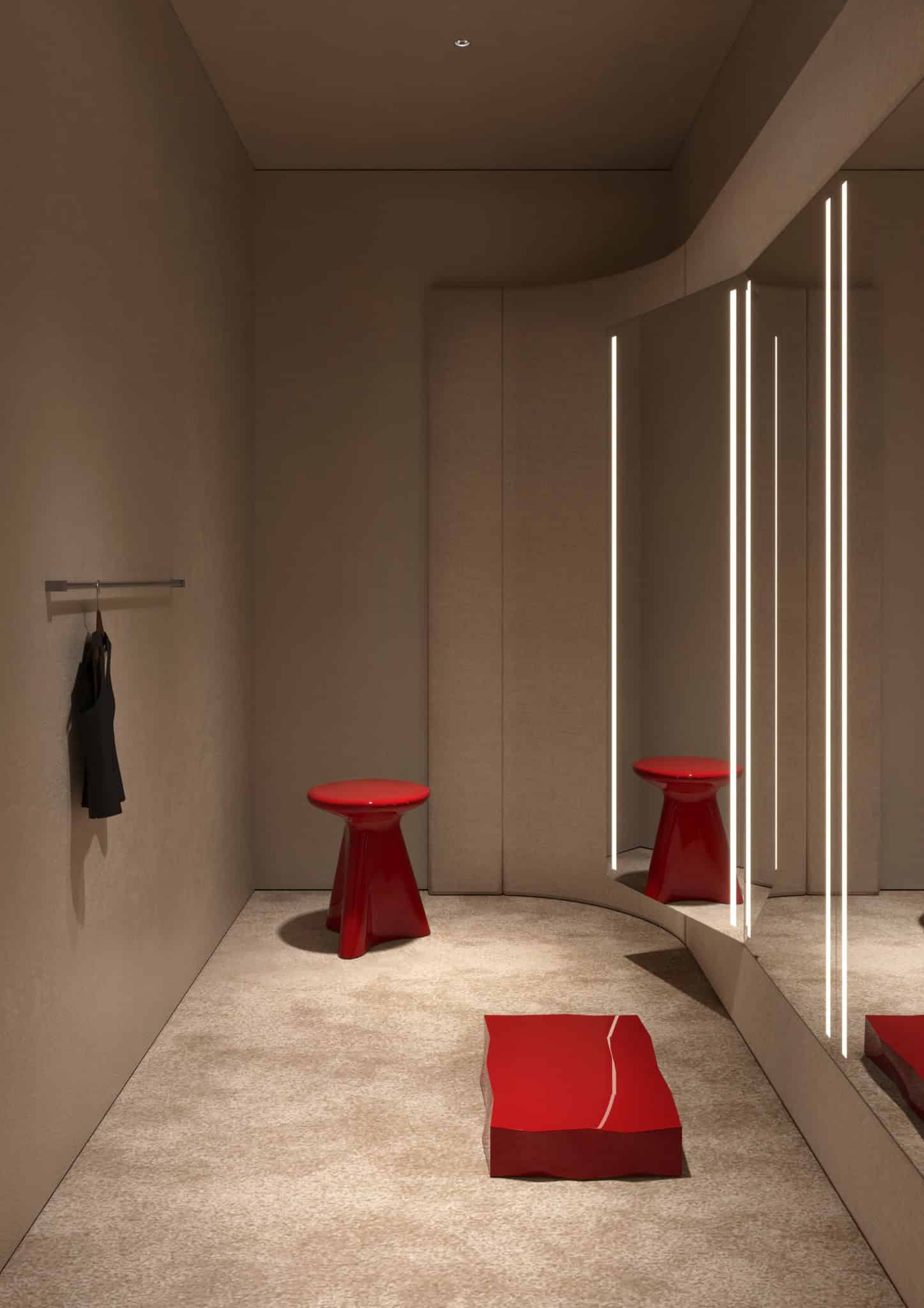 Lina Store (Linalien) Fitting Room by Kateryna Turbina Lina Store (Linalien) by Kateryna Turbina — fitting room, Lisbon, Portugal