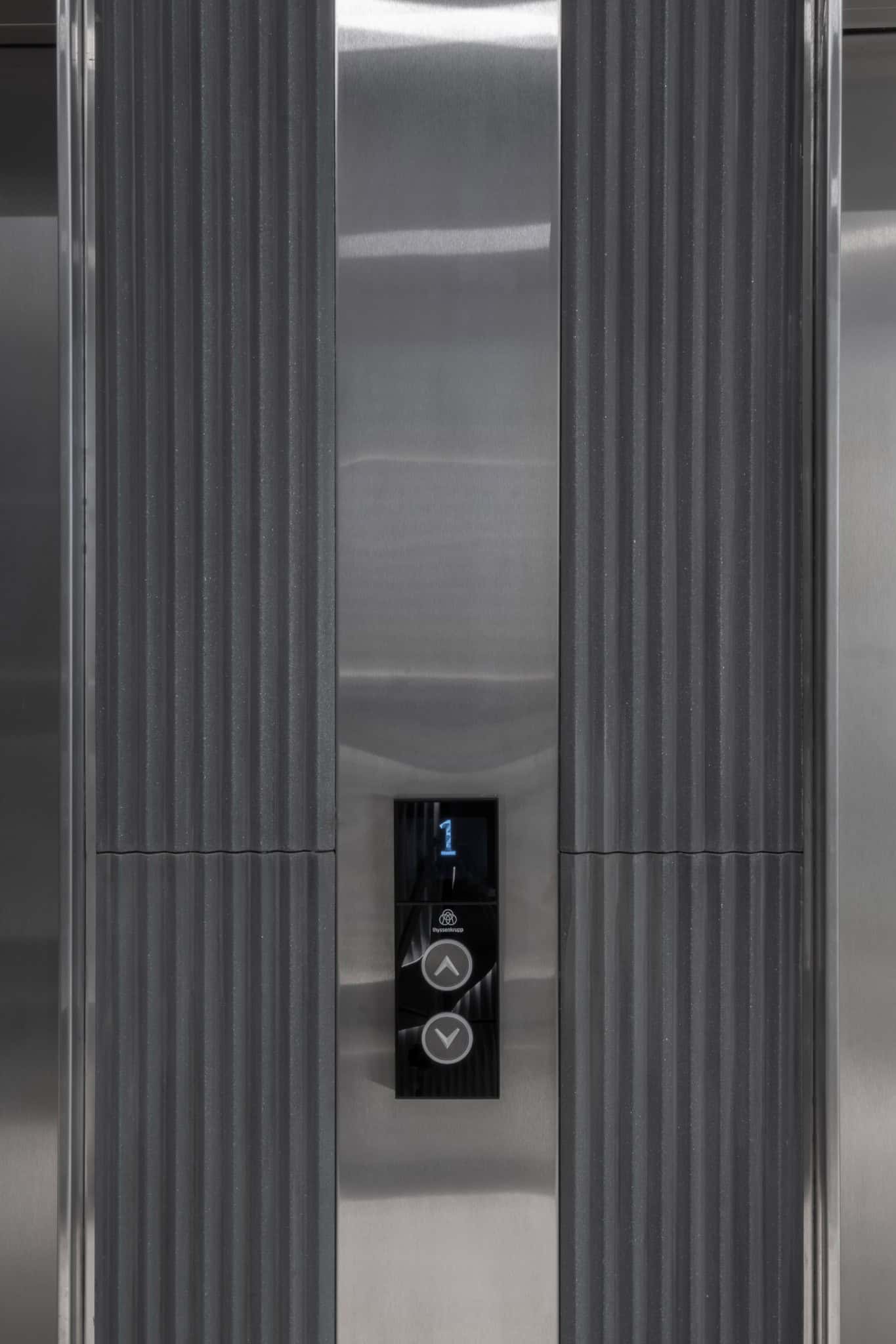 RIVER Elevator Control Panel by VSA.studio RIVER by VSA.studio, elevator control panel detail, Moscow, Russia