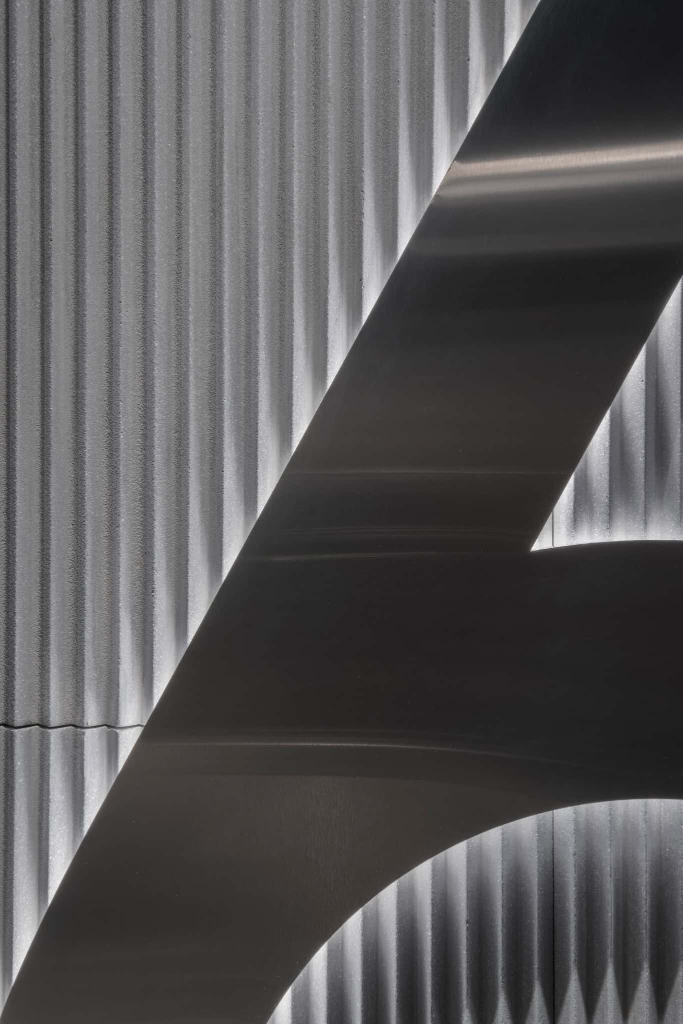 RIVER Metal Panel Texture by VSA.studio RIVER by VSA.studio, textured metal panel detail, Moscow, Russia