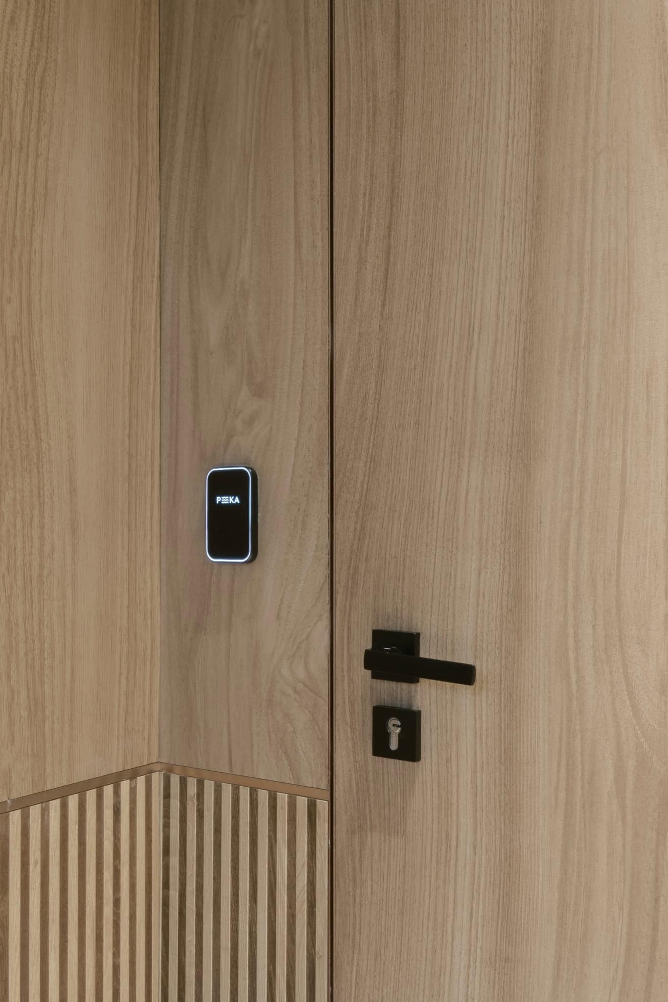 RIVER Wooden Door Access Control by VSA.studio RIVER by VSA.studio, wooden door access control detail, Moscow, Russia