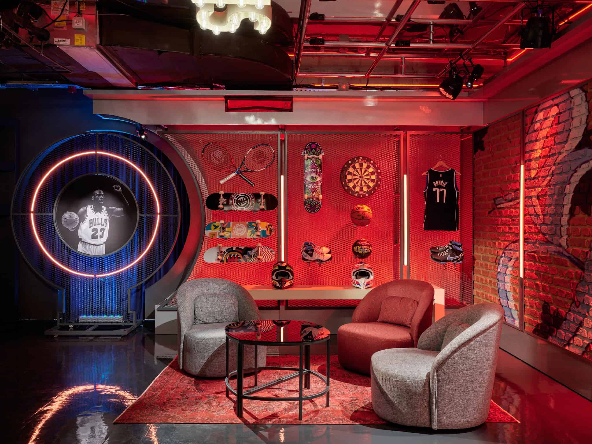 Sports Digitale YouTube Studio by BAB Architects, Istanbul – lounge corner seating