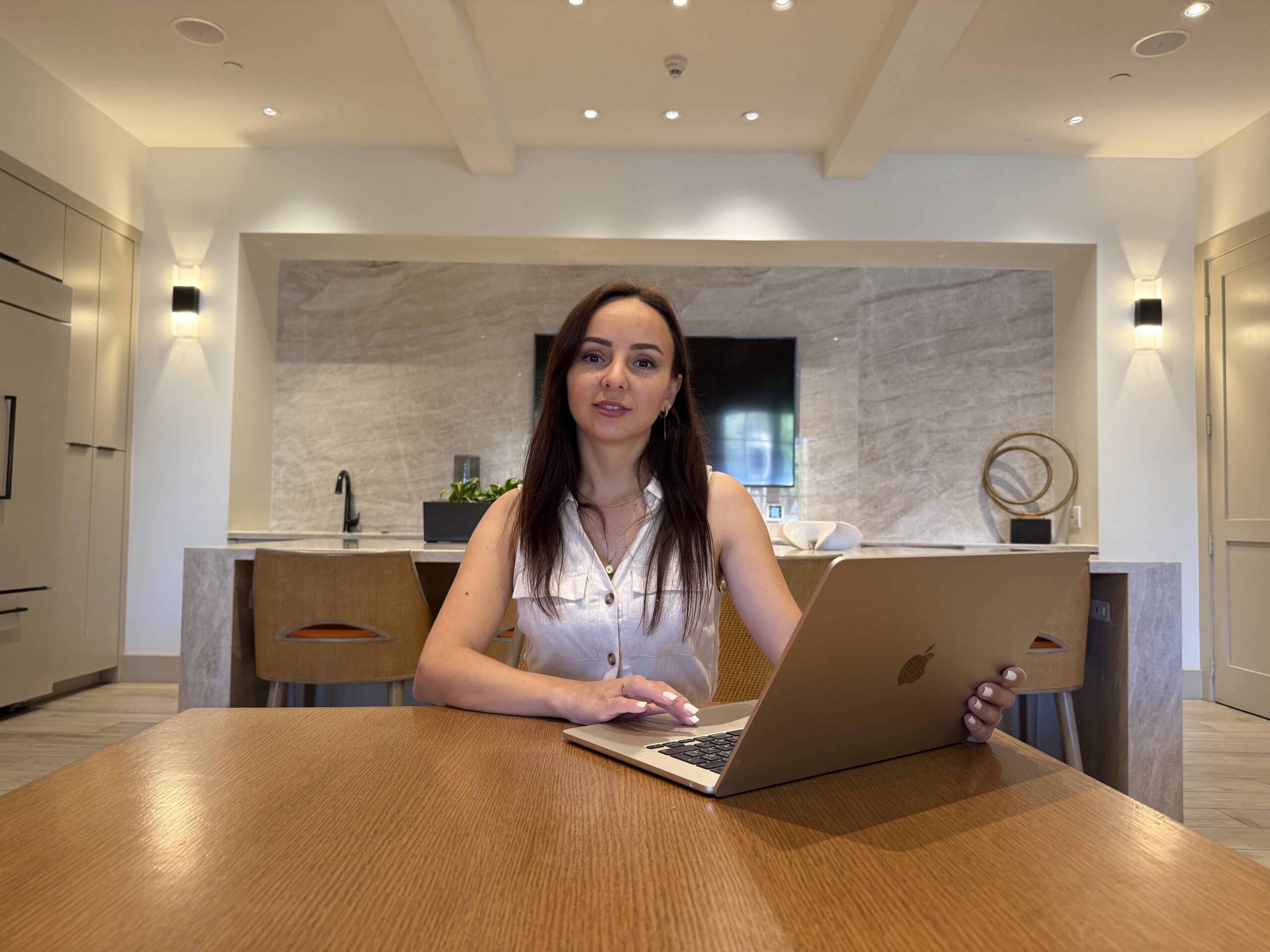 Olena Prykhodko is an interior designer, artist, and founder of Kebeta Design studios in Ukraine and the U.S.