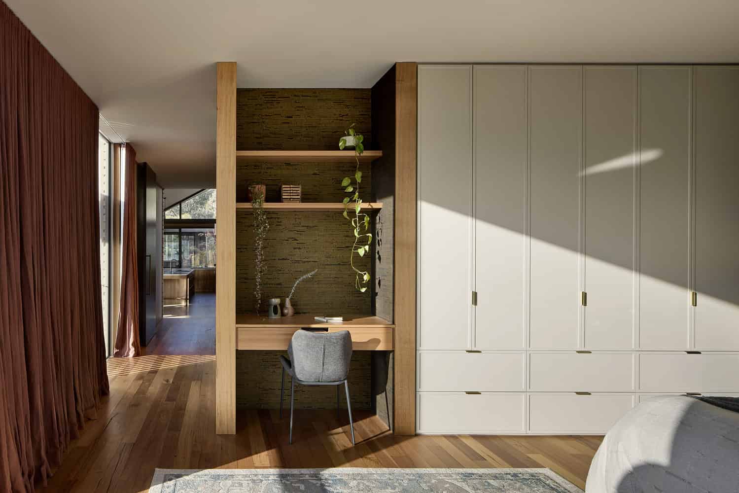 Korinda House Bedroom Study Nook by Bent Architecture Korinda House by Bent Architecture — bedroom study nook in Plenty, Victoria