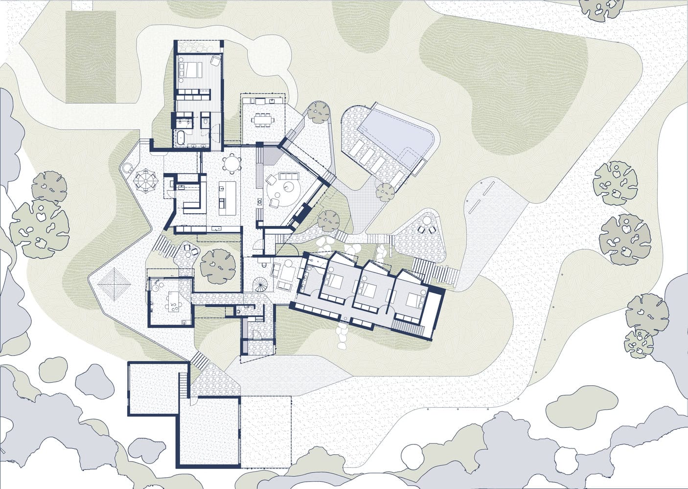 Korinda House Ground Floor Plan by Bent Architecture Korinda House by Bent Architecture — ground floor plan, Plenty, Victoria
