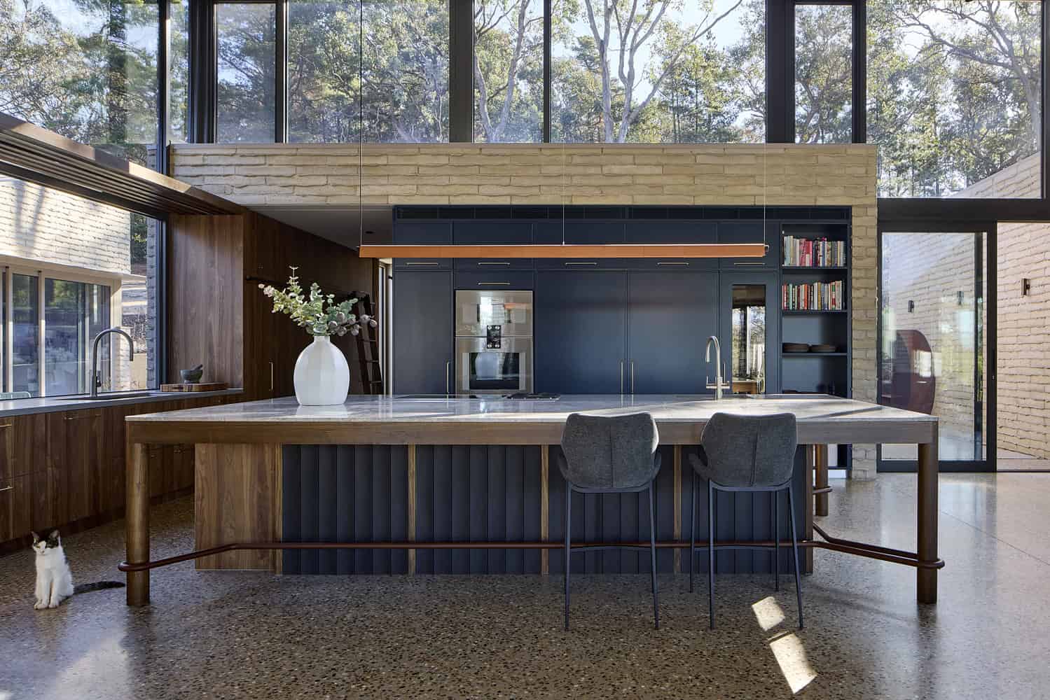 Korinda House Kitchen Island Front by Bent Architecture Korinda House by Bent Architecture — kitchen island front view, Plenty, Victoria