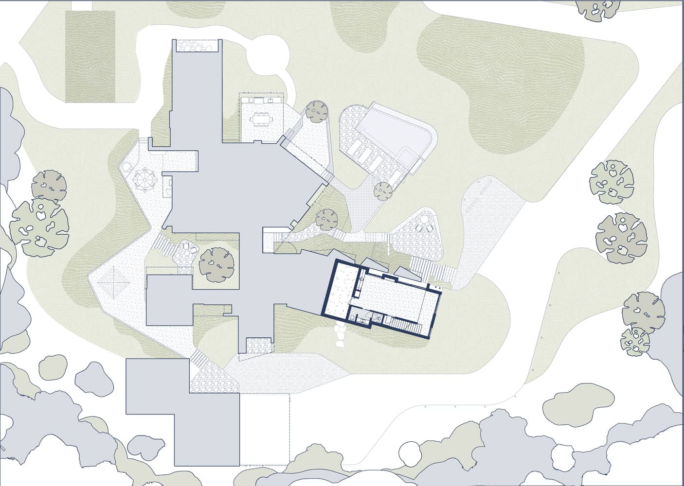 Korinda House Lower Ground Floor Plan by Bent Architecture Korinda House by Bent Architecture — lower ground floor plan, Plenty, Victoria