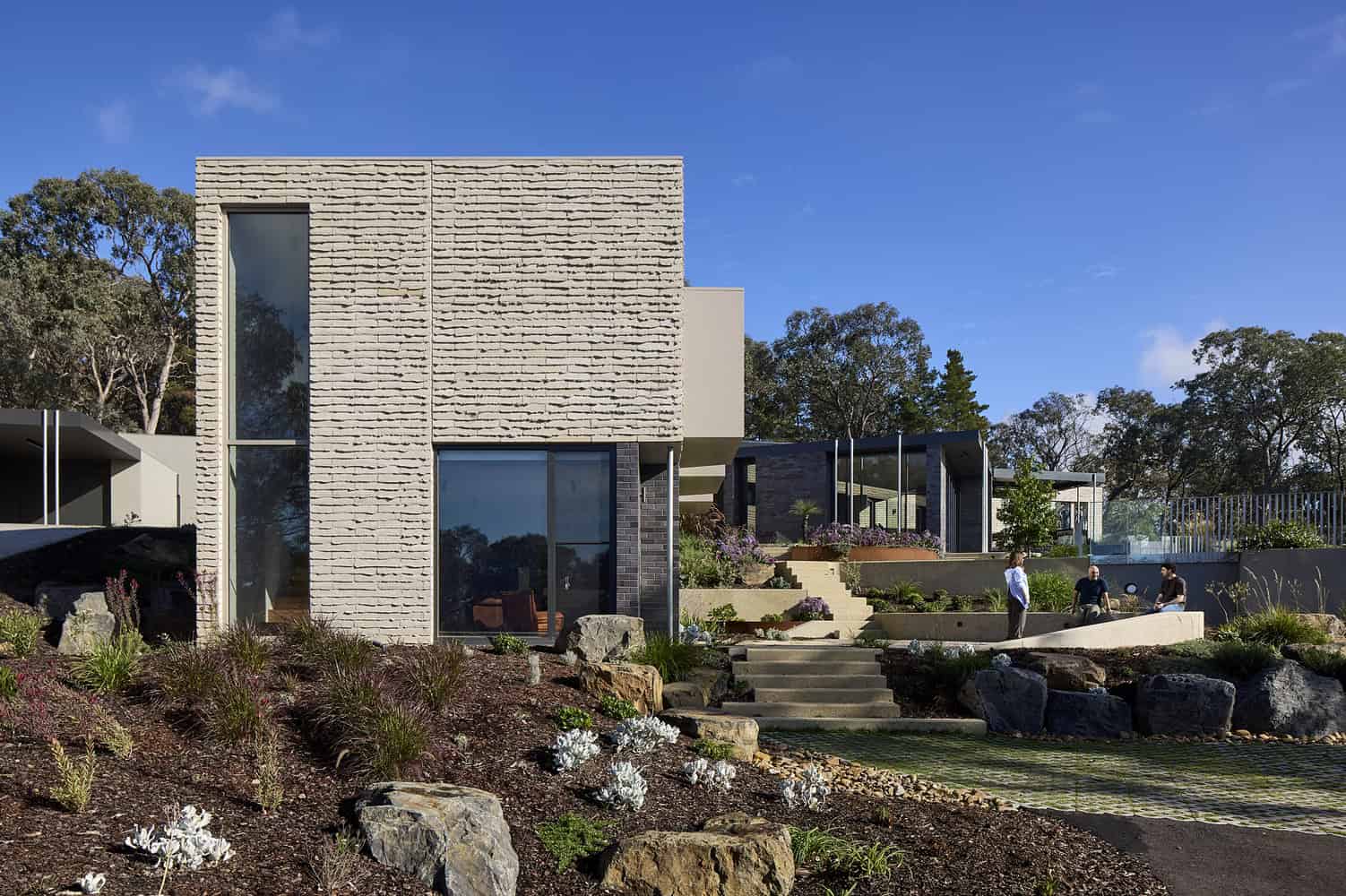 Korinda House Side Elevation Facade by Bent Architecture Korinda House by Bent Architecture — side elevation facade in Plenty, Victoria