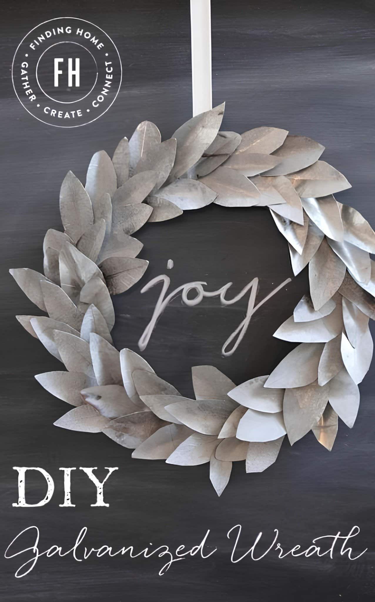 Christmas wreath made from red and white pom poms