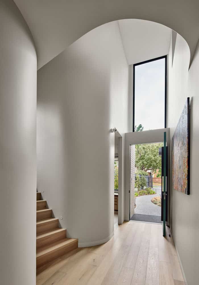 Ripple House Entry Foyer With Staircase by Atlas Architects Ripple House by Atlas Architects – entry foyer with staircase, Glen Iris, Victoria