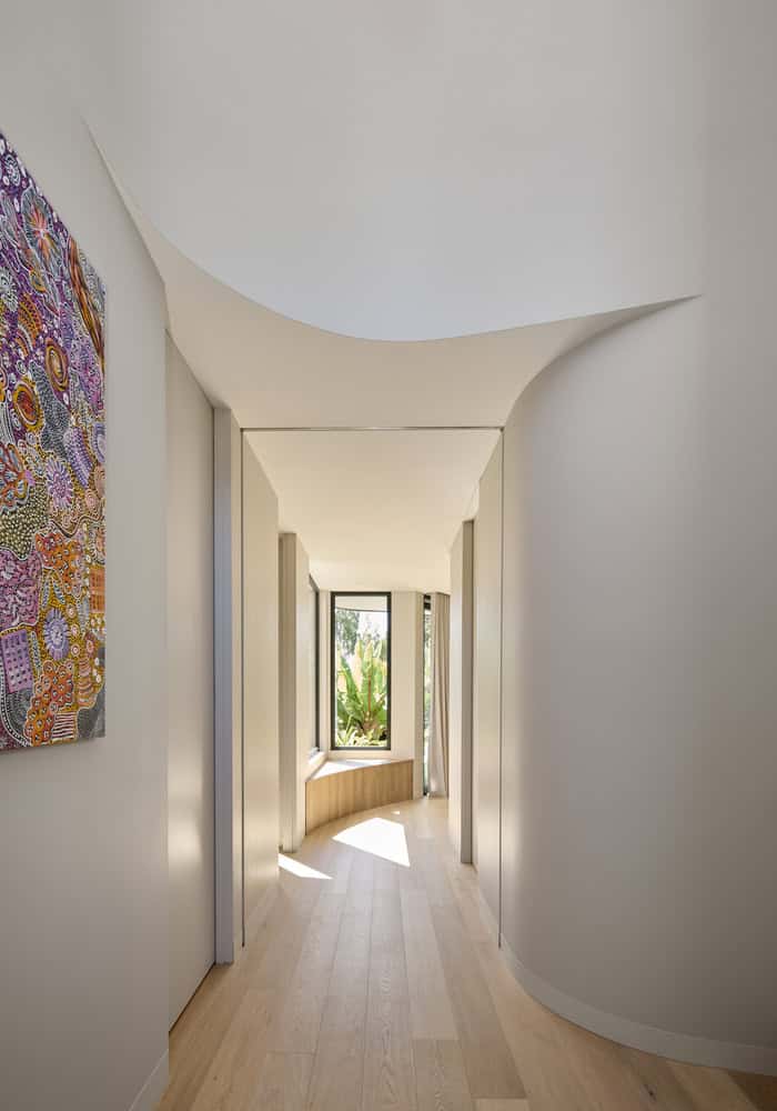 Ripple House Hallway With Curved Ceiling by Atlas Architects Ripple House by Atlas Architects – hallway with curved ceiling, Glen Iris, Victoria