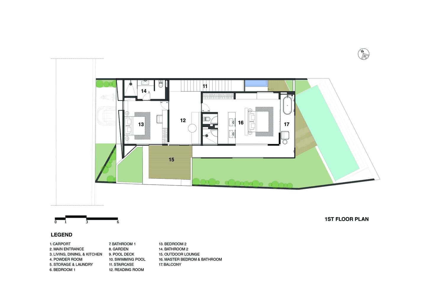 Tapa Villa First Floor Plan by Studio Tanama Tapa Villa first floor plan by Studio Tanama in Bali, Indonesia