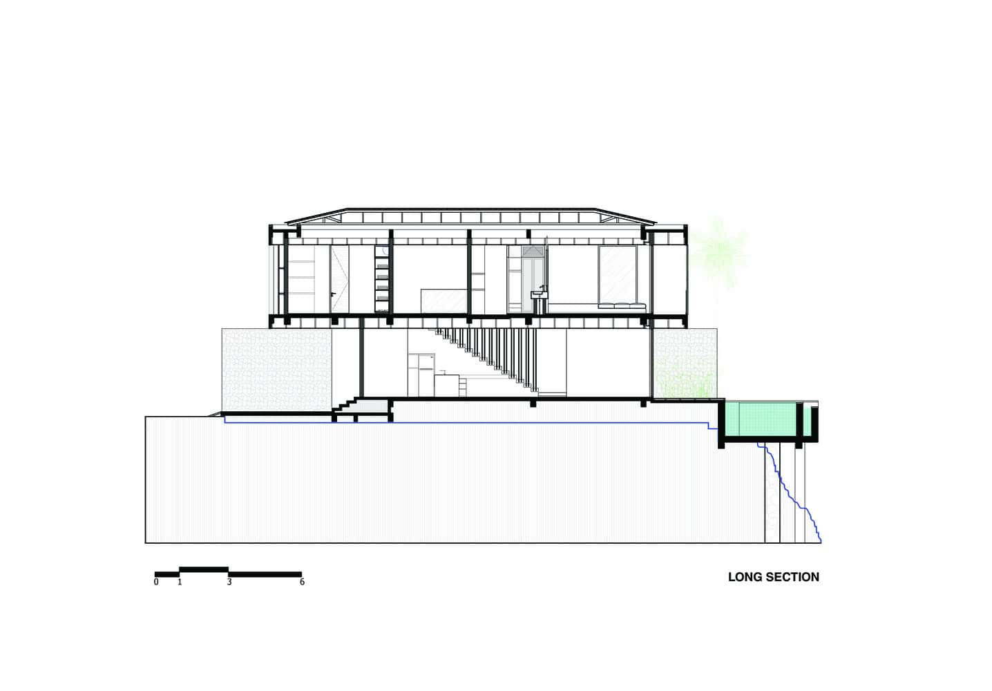 Tapa Villa Long Section by Studio Tanama Tapa Villa long section by Studio Tanama in Bali, Indonesia