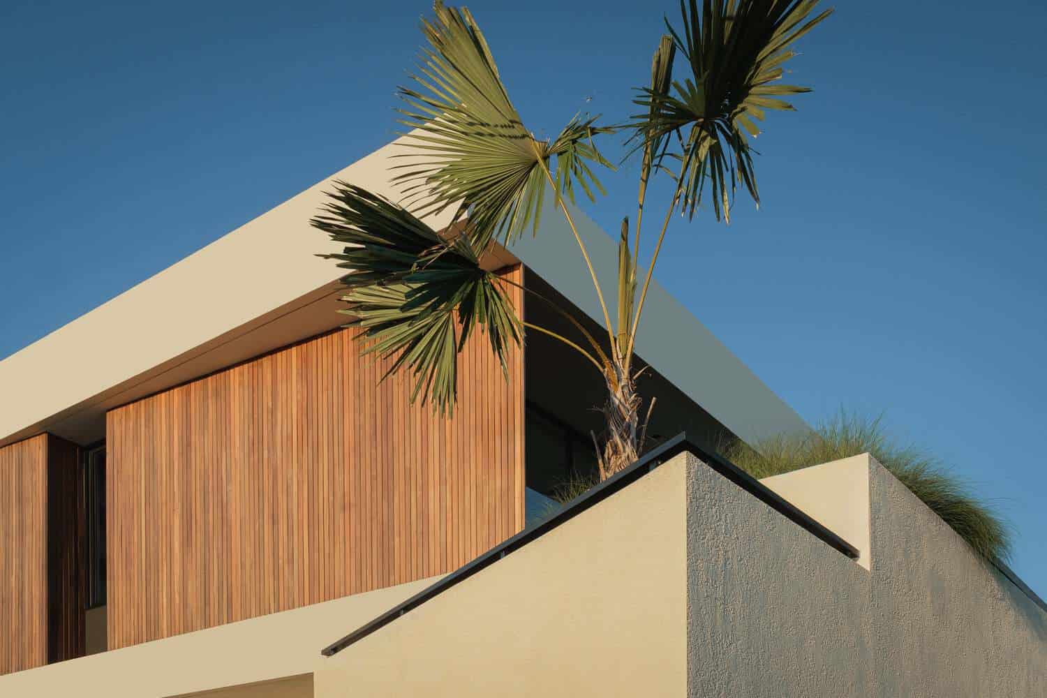 Tapa Villa Palm Terrace by Studio Tanama Tapa Villa by Studio Tanama upper floor with timber cladding and palm terrace in Bali, Indonesia