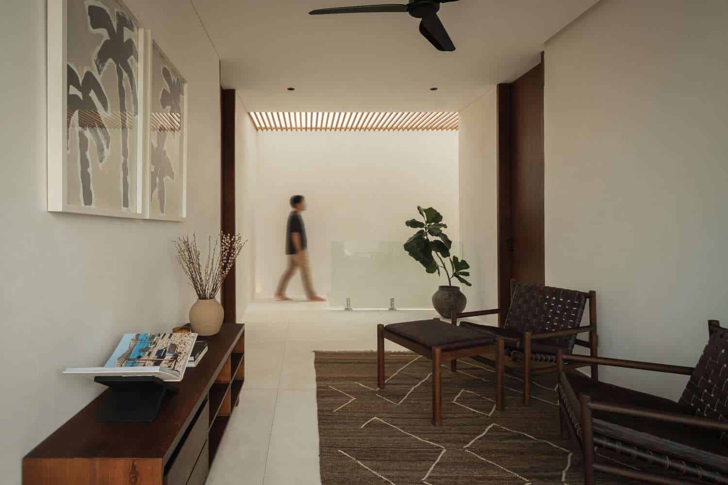 Tapa Villa Upper Lounge by Studio Tanama Tapa Villa by Studio Tanama upper floor lounge with minimalist decor in Bali, Indonesia