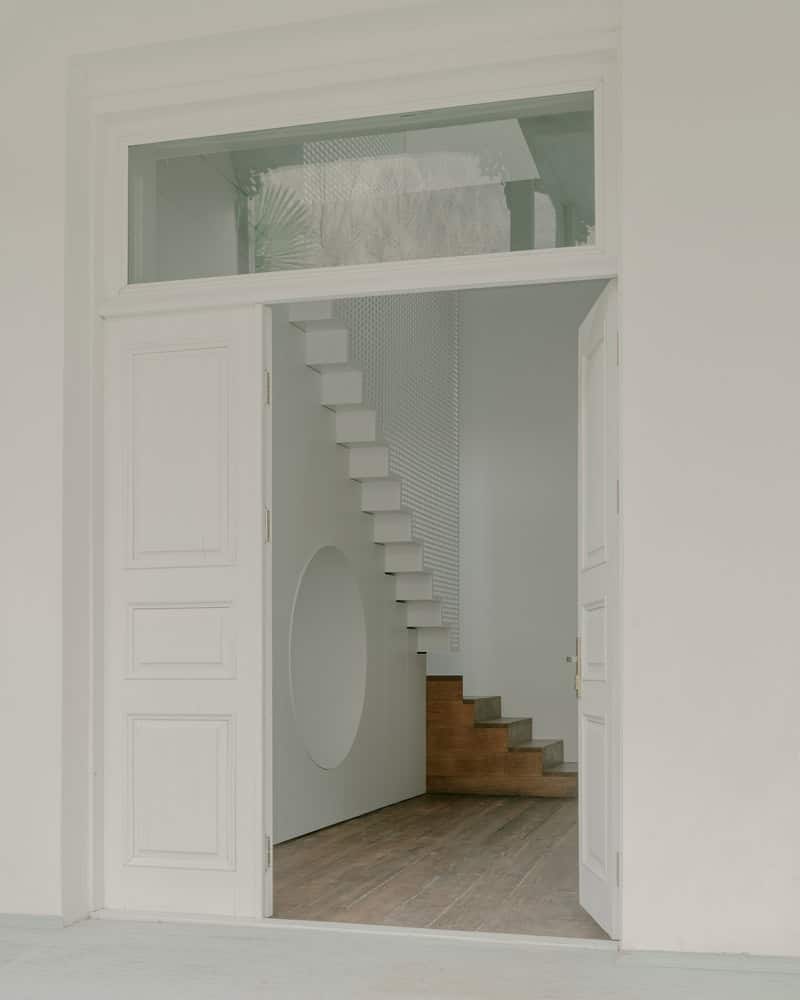 Birdsnest House Entry Stair View by TIMM Architecture Birdsnest House by TIMM Architecture, entry stair view in Tbilisi, Georgia