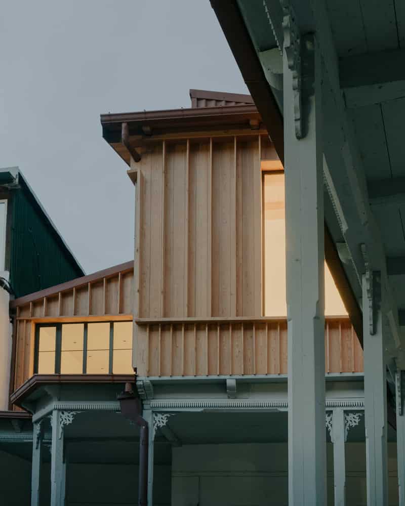 Birdsnest House Timber Cladding Corner Windows by TIMM Architecture Birdsnest House by TIMM Architecture, timber-clad elevation with corner windows in Tbilisi, Georgia