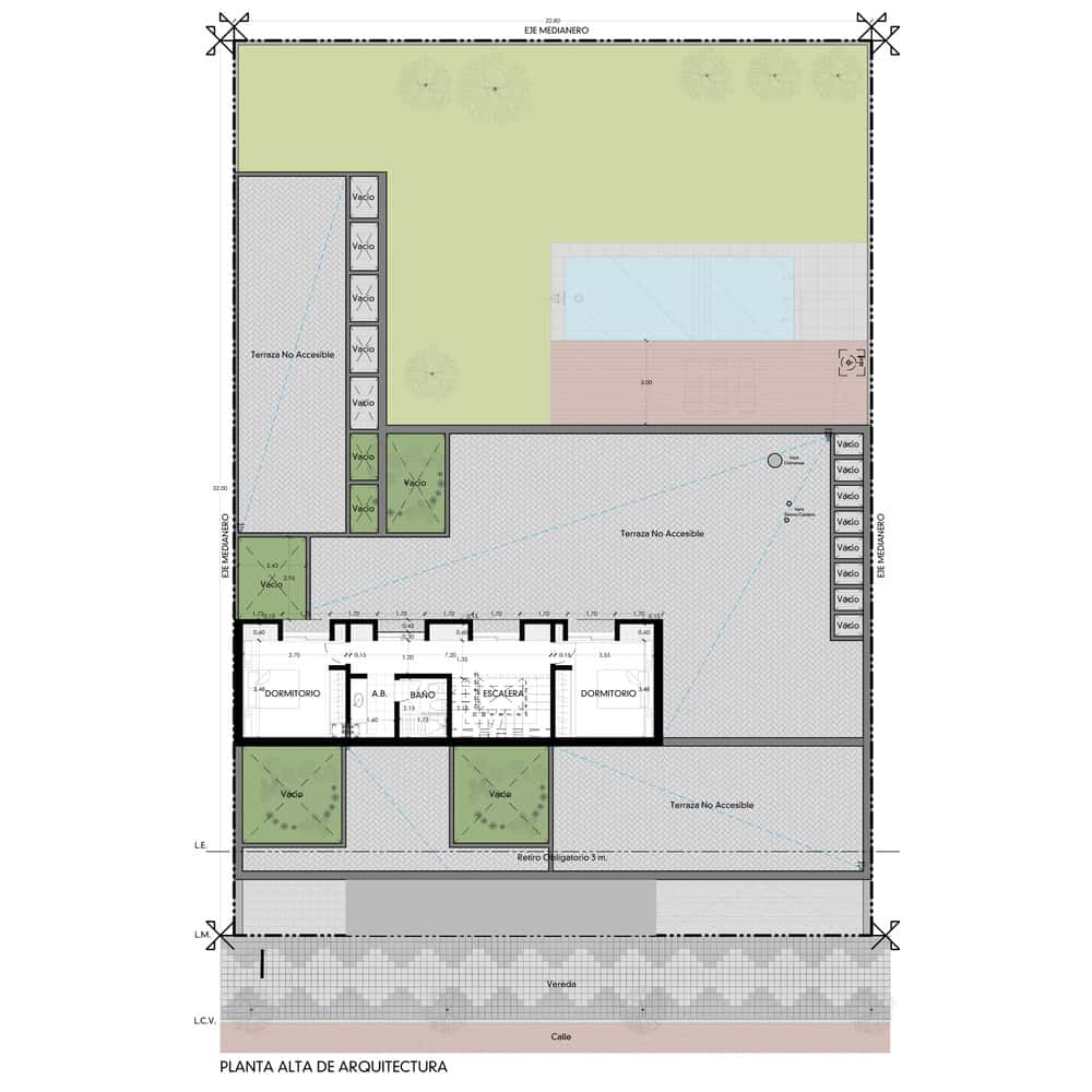 Spacious modern house architectural plan with outdoor terrace, swimming pool, greenery, and minimalist design elements. Ideal for contemporary architecture and outdoor living enthusiasts.