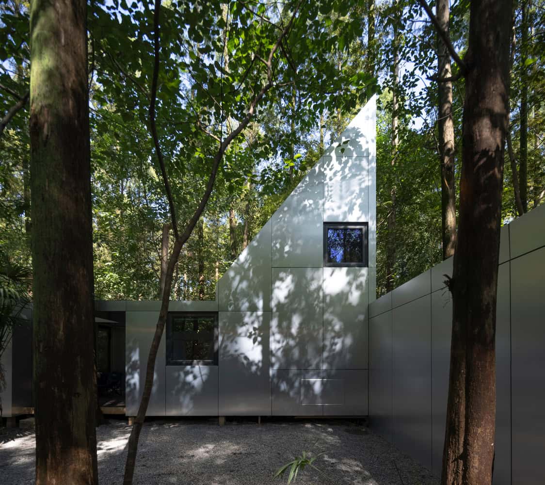 Merryda Wiki World-Secret Camp Silver Cabin Courtyard Entry Elevation by Wiki World + Advanced Architecture Lab Silver cabin courtyard entry elevation at Merryda Wiki World-Secret Camp by Wiki World + Advanced Architecture Lab in China