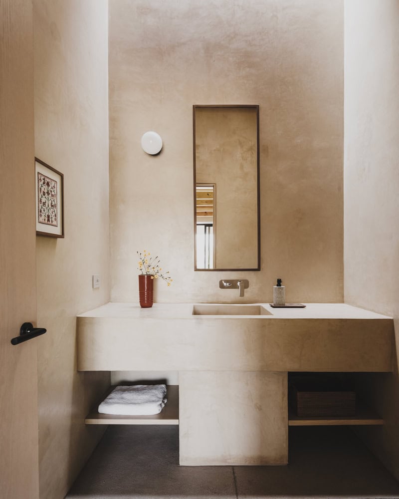 Ocote House by PPAA, minimal bathroom with washbasin, Mexico