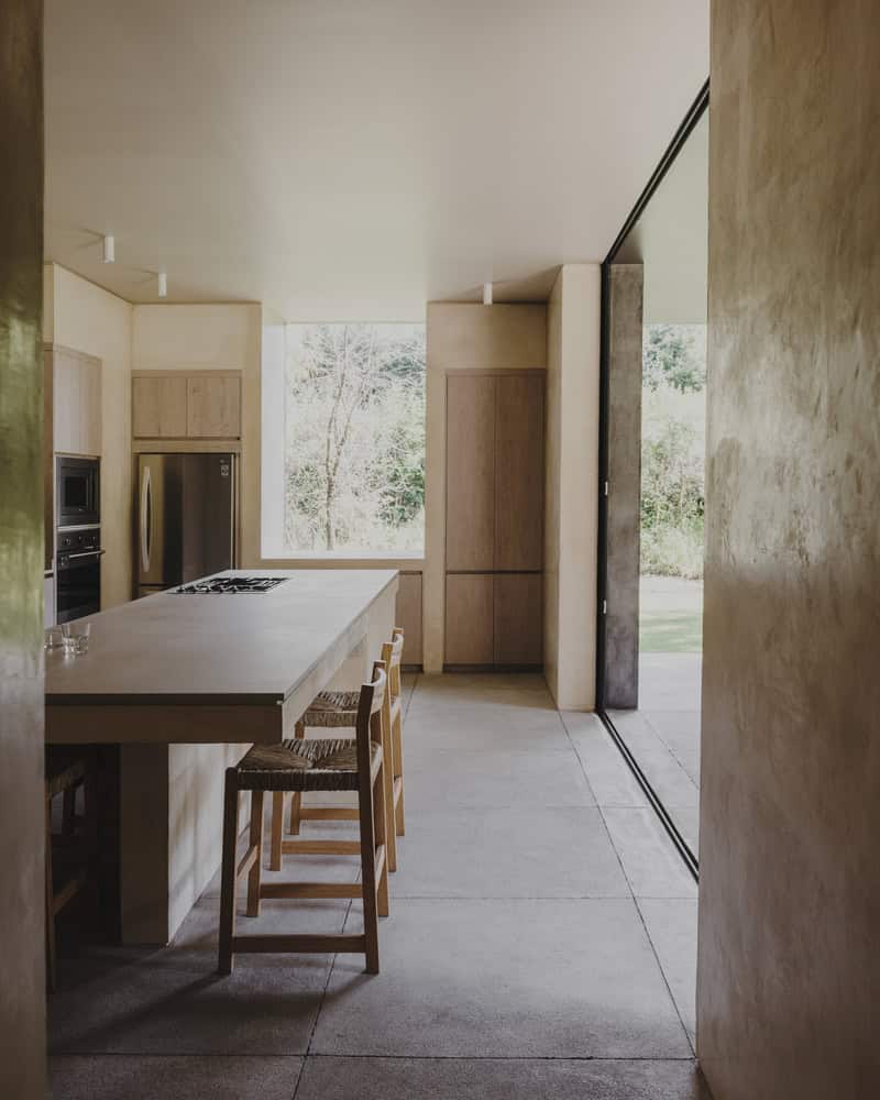Ocote House by PPAA, kitchen corridor with natural light, Mexico