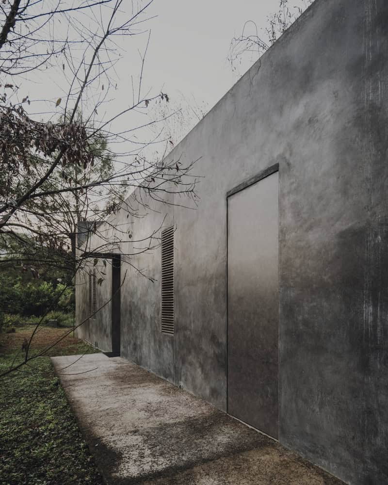 Ocote House by PPAA, side facade and path, Mexico