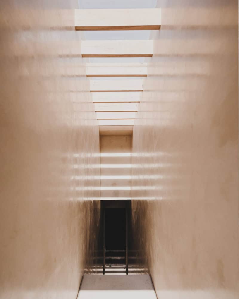 Ocote House by PPAA, staircase with skylight, Mexico